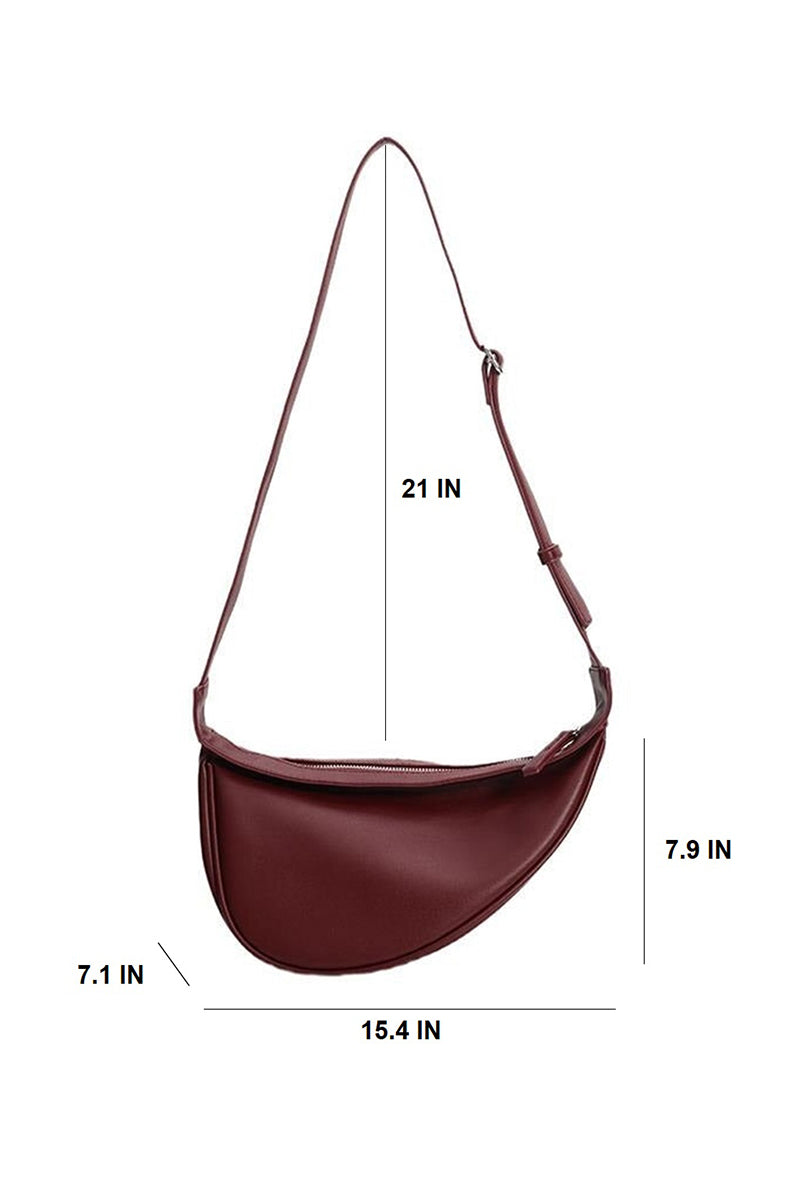 Urban Edge Crossbody Bag | Burgundy