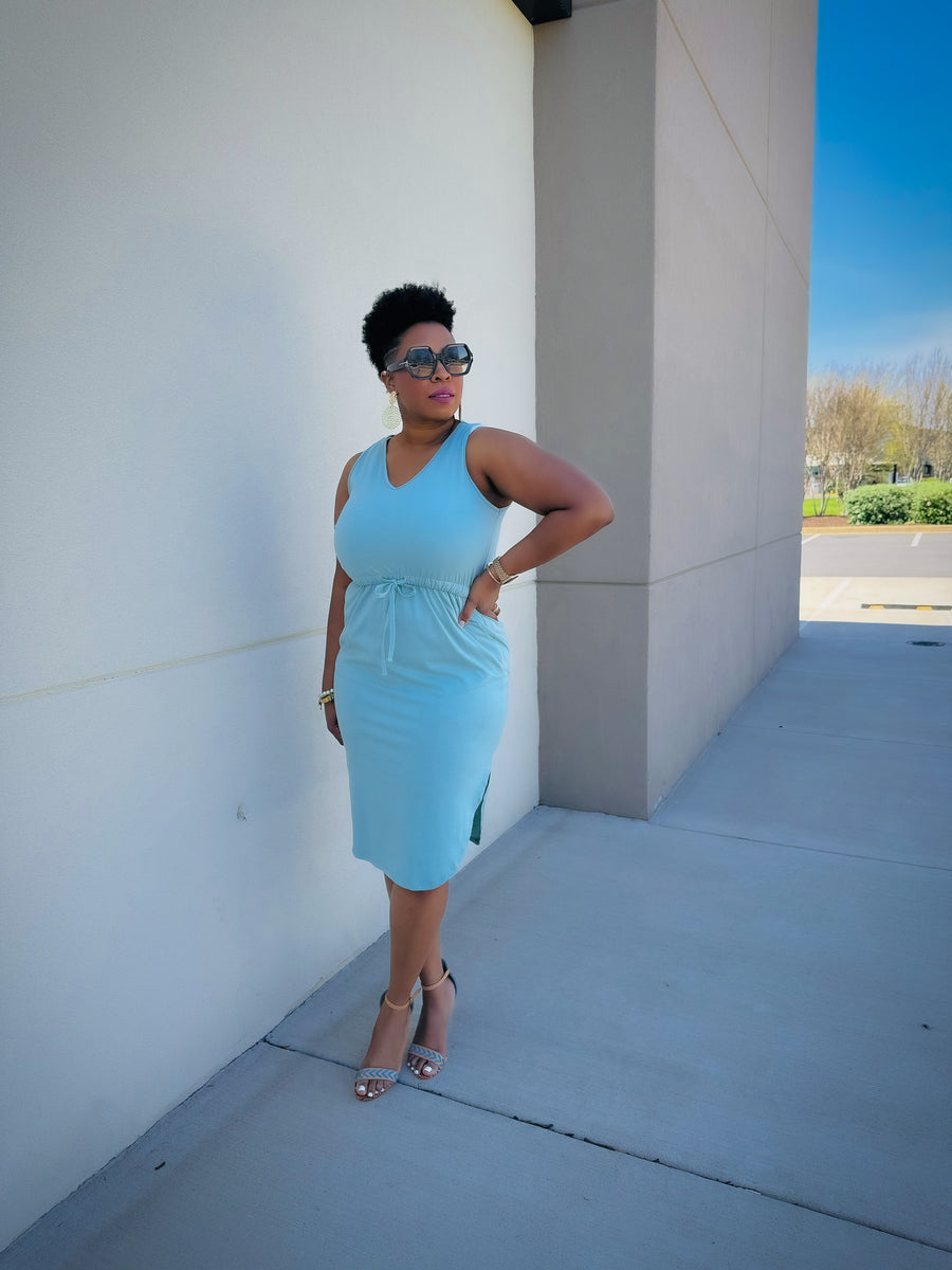 All About Her Dress | Dusty Aqua