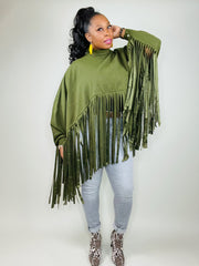 For The Fringe Sweater | Olive