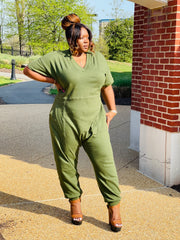 Harlem Jumpsuit | Olive