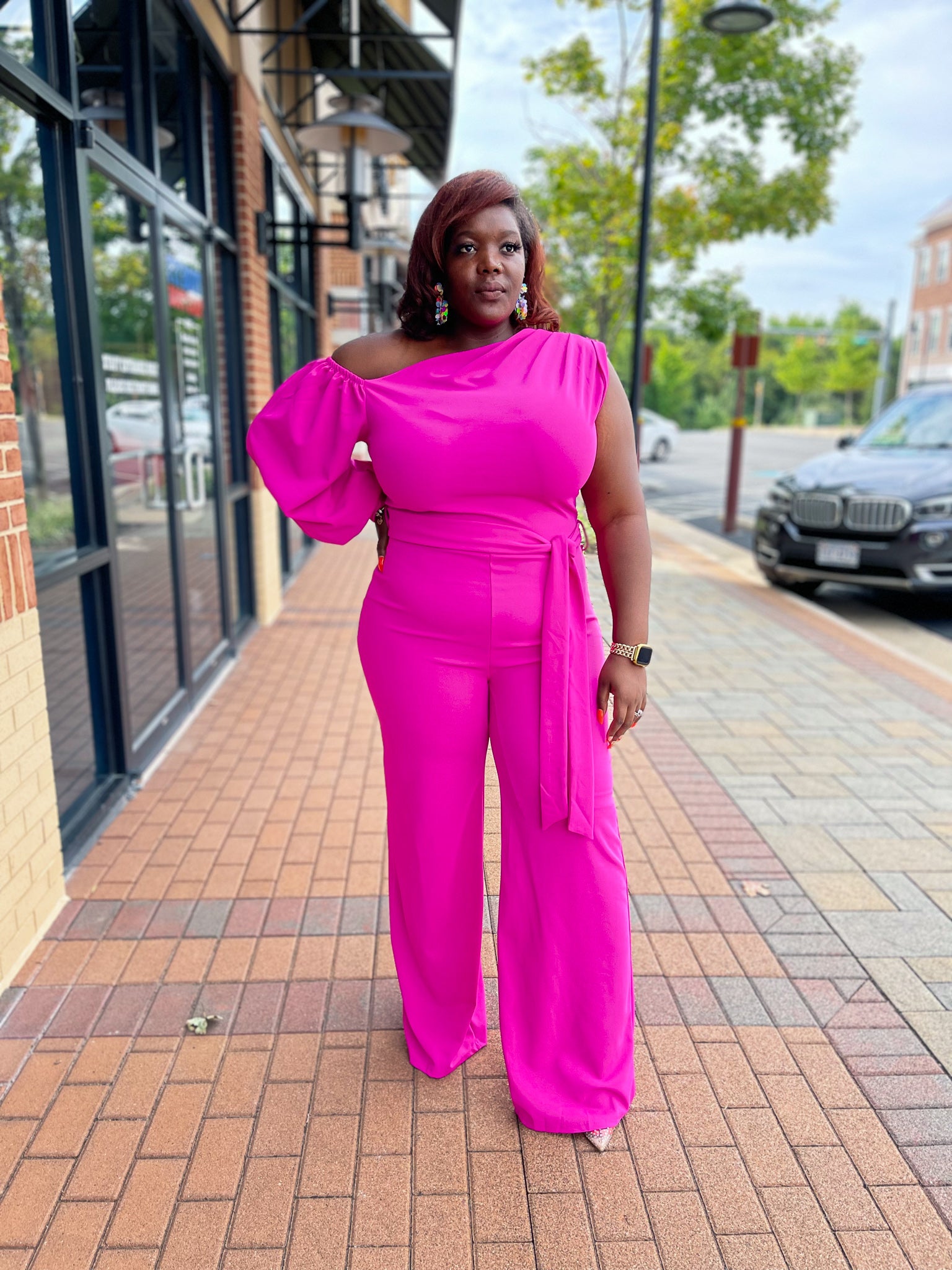 Jumpsuit fuchsia best sale