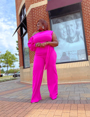 If I Were You Jumpsuit | Fuchsia