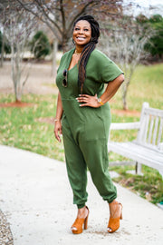 Harlem Jumpsuit | Olive